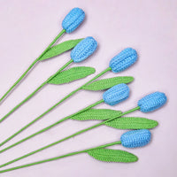6pcs Crochet Tulip Artificial Flowers