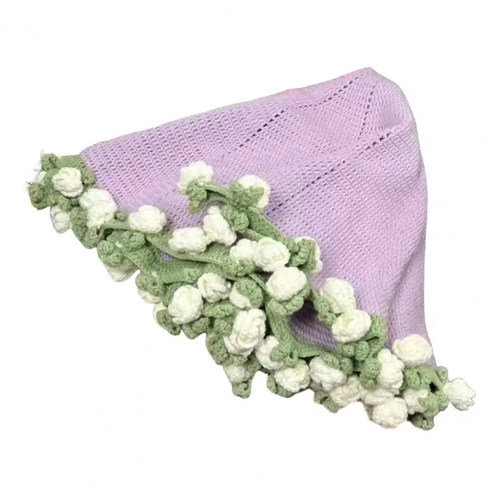 Flower Blanket Crocheting Kit Rose Bouquet Blanket DIY Kit Crochet Bouquet Throw Blanket Craft Set For Mother's Day Gift Home