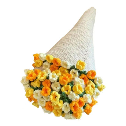 Flower Blanket Crocheting Kit Rose Bouquet Blanket DIY Kit Crochet Bouquet Throw Blanket Craft Set For Mother's Day Gift Home