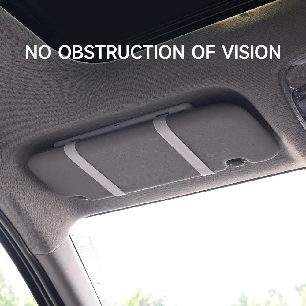 Car Interior Mirror Sun Visor Cosmetic Mirror HD Adjustable with LED Light Rechargeable Touch Screen Rearview Mirror