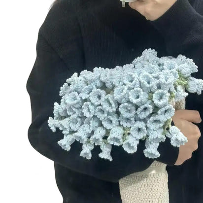 Flower Blanket Crocheting Kit Rose Bouquet Blanket DIY Kit Crochet Bouquet Throw Blanket Craft Set For Mother's Day Gift Home