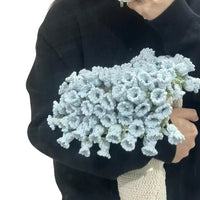 Flower Blanket Crocheting Kit Rose Bouquet Blanket DIY Kit Crochet Bouquet Throw Blanket Craft Set For Mother's Day Gift Home