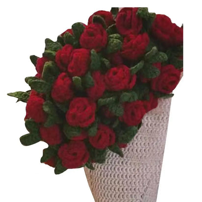 Flower Blanket Crocheting Kit Rose Bouquet Blanket DIY Kit Crochet Bouquet Throw Blanket Craft Set For Mother's Day Gift Home