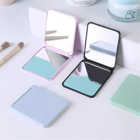 Mirror Foldable Makeup Mirror Portable Double-Sided Mirror Student Dormitory Desktop Small Gift Mini Pocket Mirror  Home Decor