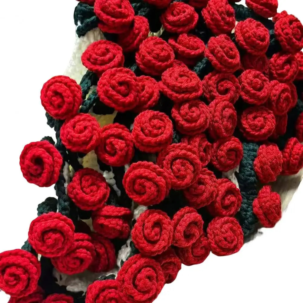 Flower Blanket Crocheting Kit Rose Bouquet Blanket DIY Kit Crochet Bouquet Throw Blanket Craft Set For Mother's Day Gift Home