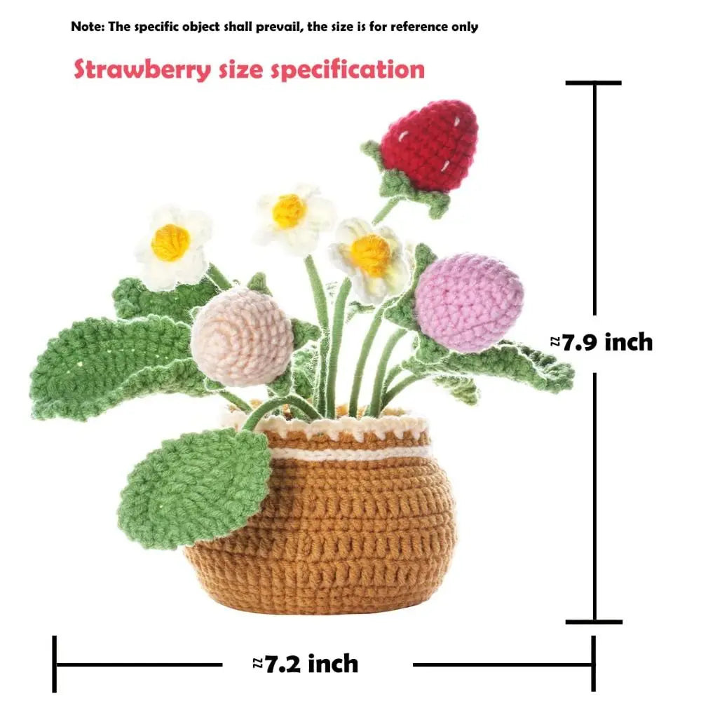 DIY Tulip Flowers Plant Potted Crochet Knitting Kit for Adults and Kids Crochet Starter Knitting Kit Handmade Crafts Lovers Sew