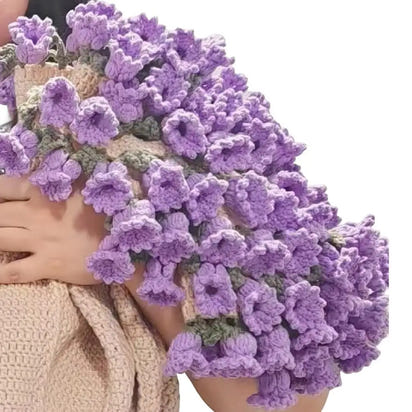 Flower Blanket Crocheting Kit Rose Bouquet Blanket DIY Kit Crochet Bouquet Throw Blanket Craft Set For Mother's Day Gift Home