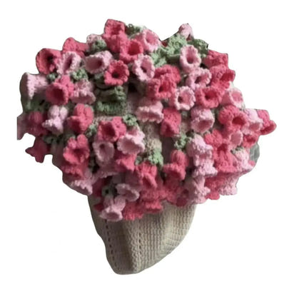 Flower Blanket Crocheting Kit Rose Bouquet Blanket DIY Kit Crochet Bouquet Throw Blanket Craft Set For Mother's Day Gift Home