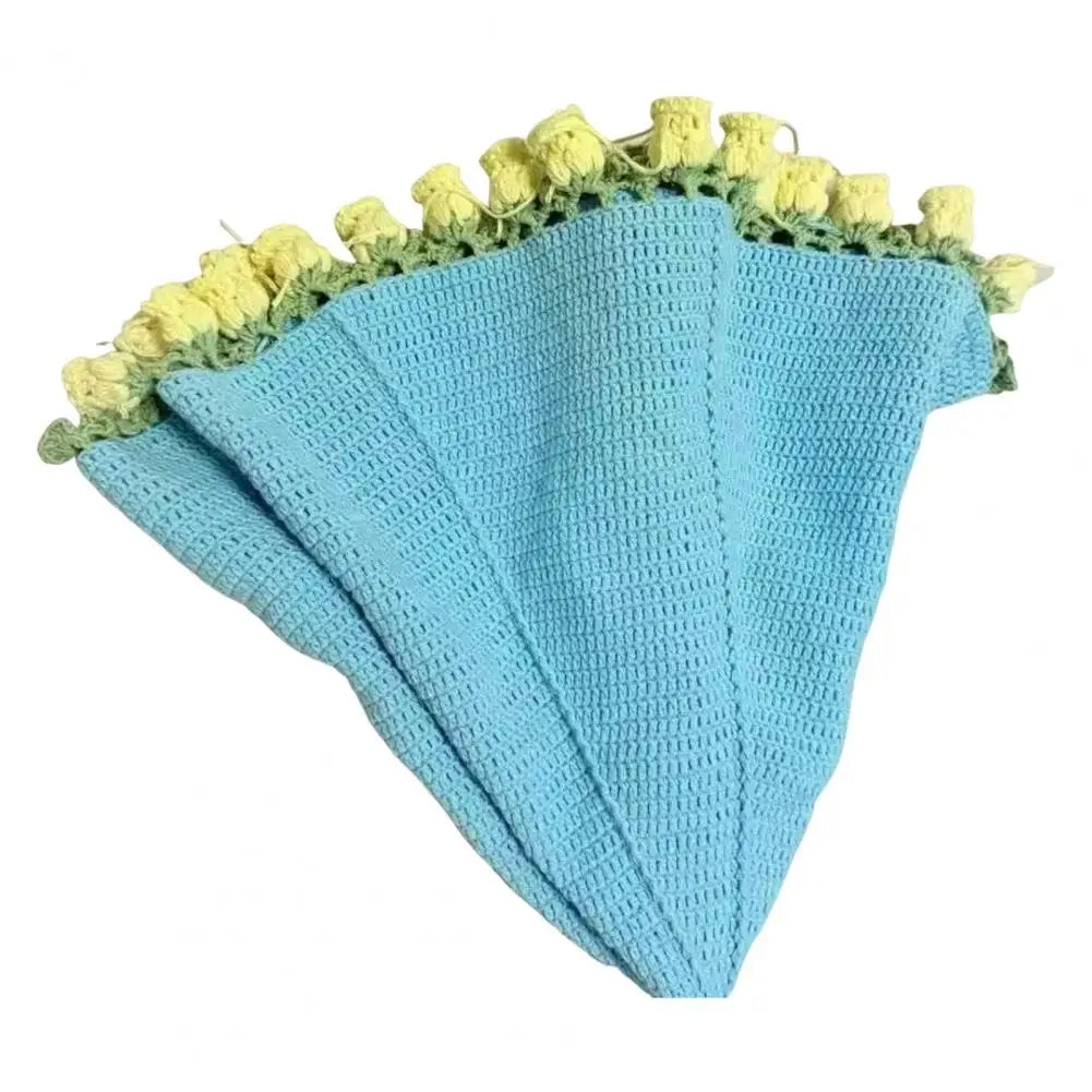 Flower Blanket Crocheting Kit Rose Bouquet Blanket DIY Kit Crochet Bouquet Throw Blanket Craft Set For Mother's Day Gift Home