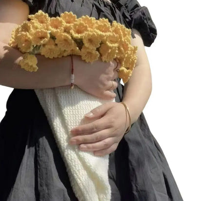 Flower Blanket Crocheting Kit Rose Bouquet Blanket DIY Kit Crochet Bouquet Throw Blanket Craft Set For Mother's Day Gift Home