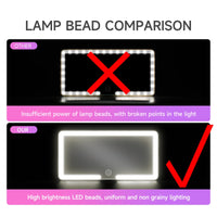 Car Interior Mirrors Sun Visor Plate LED HD Makeup Mirror for Girls Women Rechargeable Fill Light Universal Thin Vanity Mirror